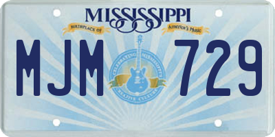 MS license plate MJM729