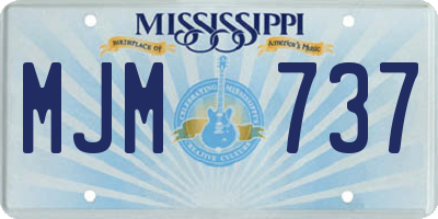 MS license plate MJM737