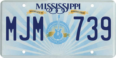 MS license plate MJM739