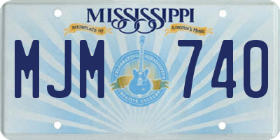 MS license plate MJM740