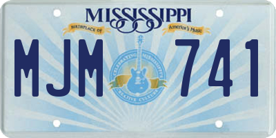 MS license plate MJM741