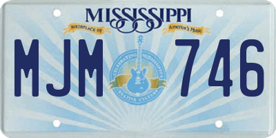 MS license plate MJM746
