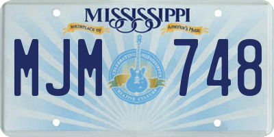 MS license plate MJM748