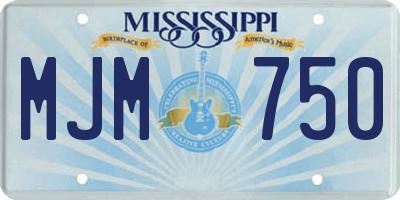 MS license plate MJM750