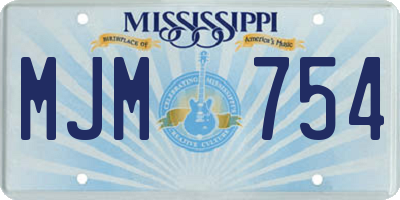 MS license plate MJM754