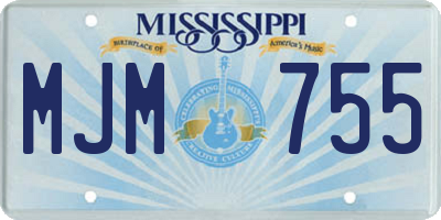 MS license plate MJM755