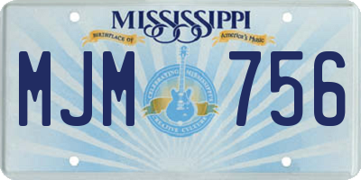 MS license plate MJM756