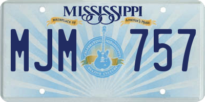 MS license plate MJM757