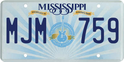 MS license plate MJM759
