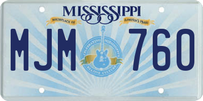 MS license plate MJM760