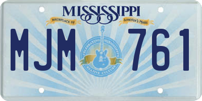 MS license plate MJM761