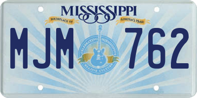 MS license plate MJM762