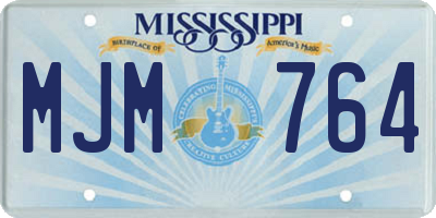 MS license plate MJM764