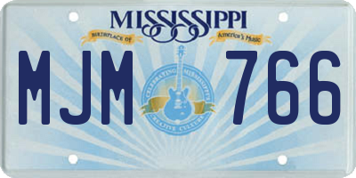 MS license plate MJM766