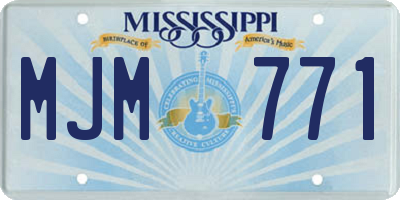 MS license plate MJM771