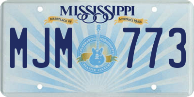 MS license plate MJM773