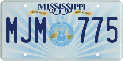 MS license plate MJM775