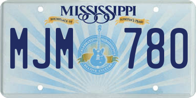MS license plate MJM780