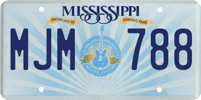 MS license plate MJM788