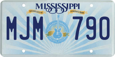 MS license plate MJM790