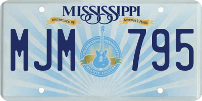 MS license plate MJM795