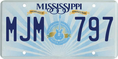MS license plate MJM797