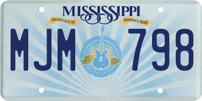 MS license plate MJM798