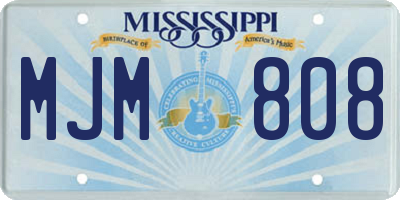 MS license plate MJM808