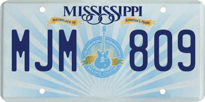 MS license plate MJM809