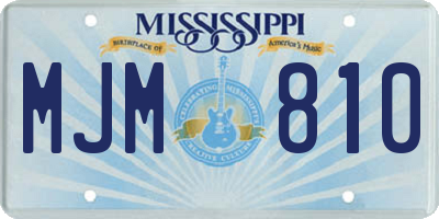 MS license plate MJM810
