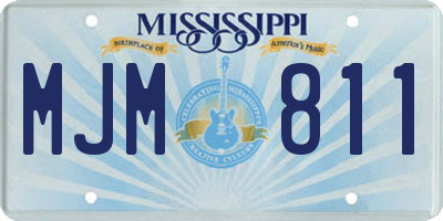 MS license plate MJM811