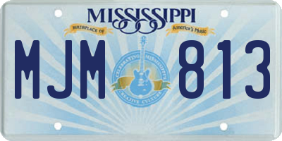 MS license plate MJM813