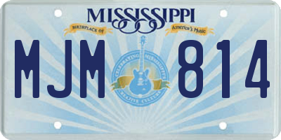 MS license plate MJM814