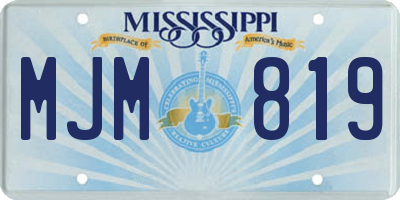 MS license plate MJM819