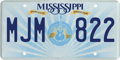 MS license plate MJM822