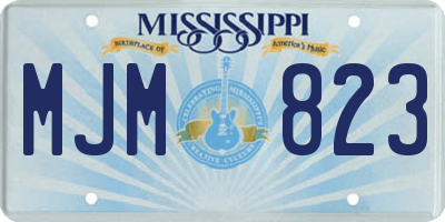MS license plate MJM823