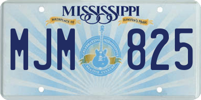 MS license plate MJM825