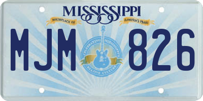 MS license plate MJM826