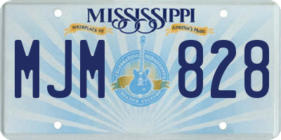 MS license plate MJM828