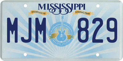 MS license plate MJM829