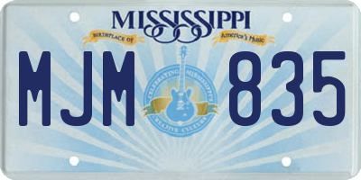 MS license plate MJM835