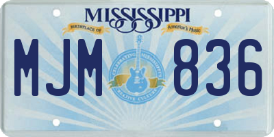 MS license plate MJM836