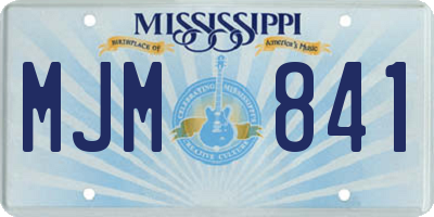 MS license plate MJM841