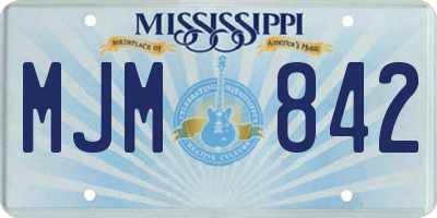 MS license plate MJM842
