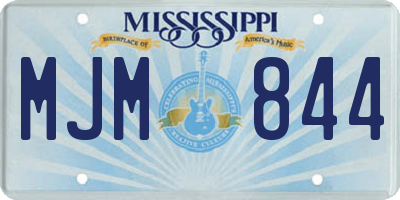 MS license plate MJM844
