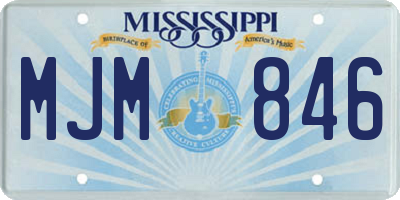 MS license plate MJM846