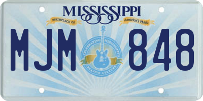 MS license plate MJM848