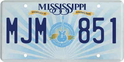 MS license plate MJM851