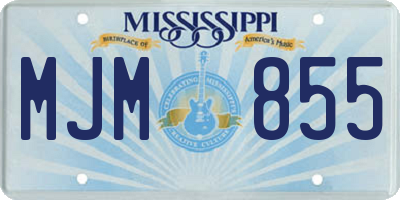 MS license plate MJM855