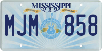 MS license plate MJM858